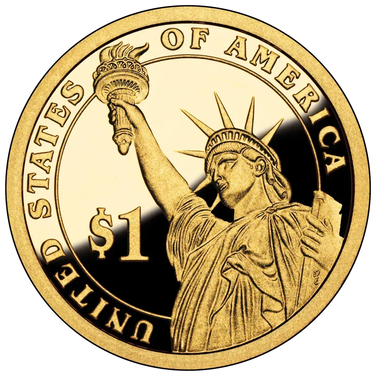 2007 Presidential Dollar Coins: The Missing Edge Letters (Image Credits: Wikimedia)