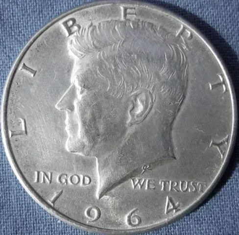 The 1964 Silver Kennedy Half Dollar (Image Credits: Wikimedia)