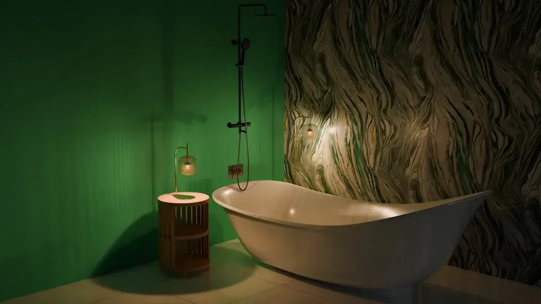 7. Mint Green and Forest Green Bedrooms and Bathrooms (Image Credits: Unsplash)