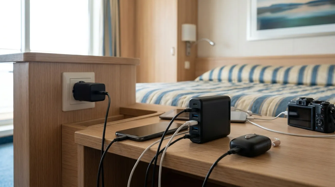#10 &ndash; Pack a Portable Power Strip (The Right Kind) (Image Credits: Gemini)