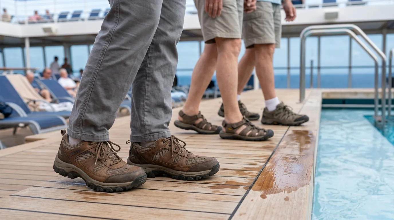#8 &ndash; Wear Non-Slip, Supportive Shoes (Not Just for Shore) (Image Credits: Gemini)