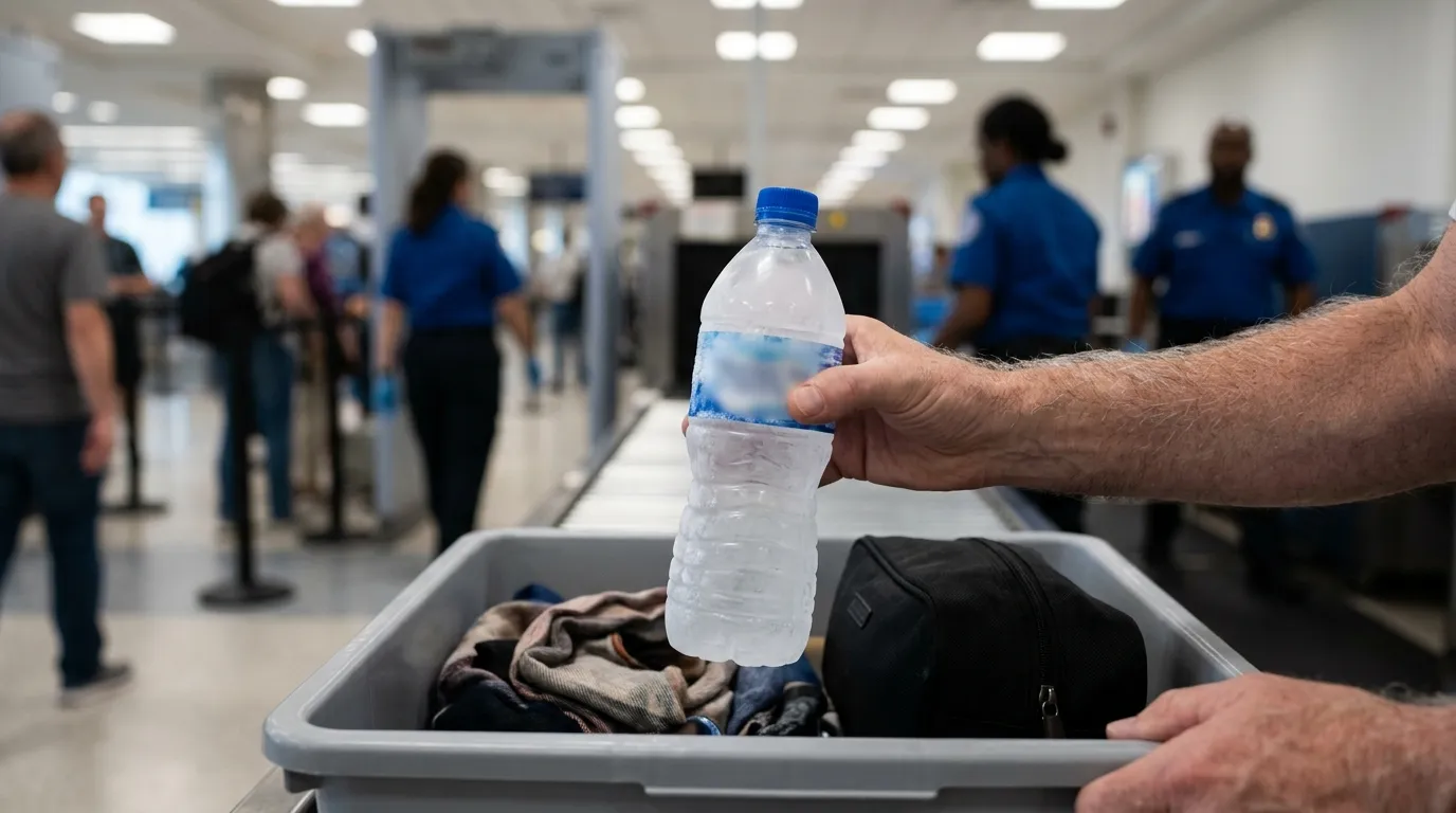 #1 - A Frozen Water Bottle Gets Through Security. Every Time. (Image Credits: Gemini)