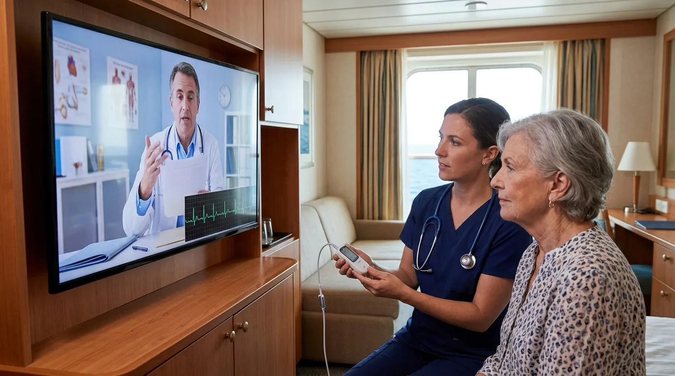 #3 - Telemedicine Consultations with Shore-Side Specialists (Image Credits: Gemini)