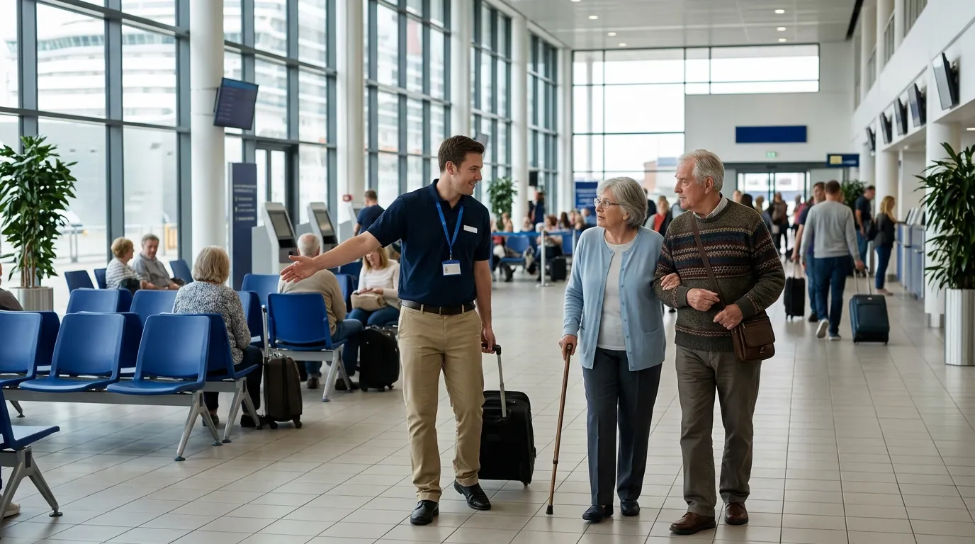 #3 - They Help Seniors Navigate the Terminal Waiting Area (Image Credits: Gemini)