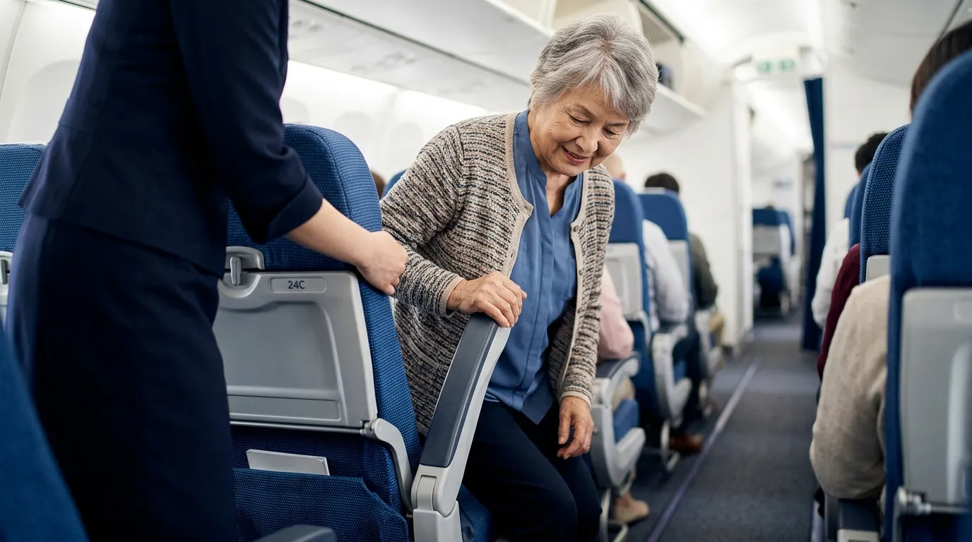 #5 - Aisle Seat With a Movable Armrest Assigned for Safe Exit (Image Credits: Gemini)