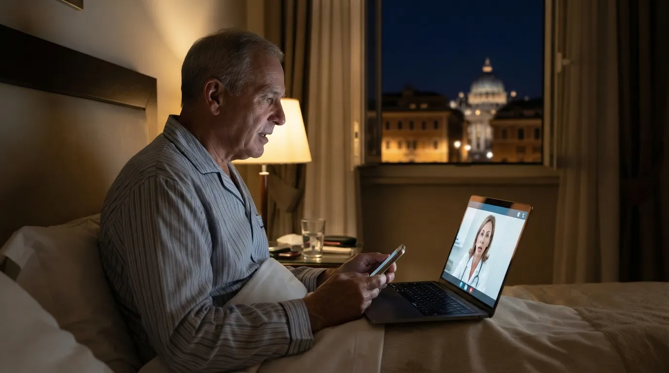 #9 - Telehealth Services: A Doctor at 2AM in a Foreign Time Zone (Image Credits: Gemini)