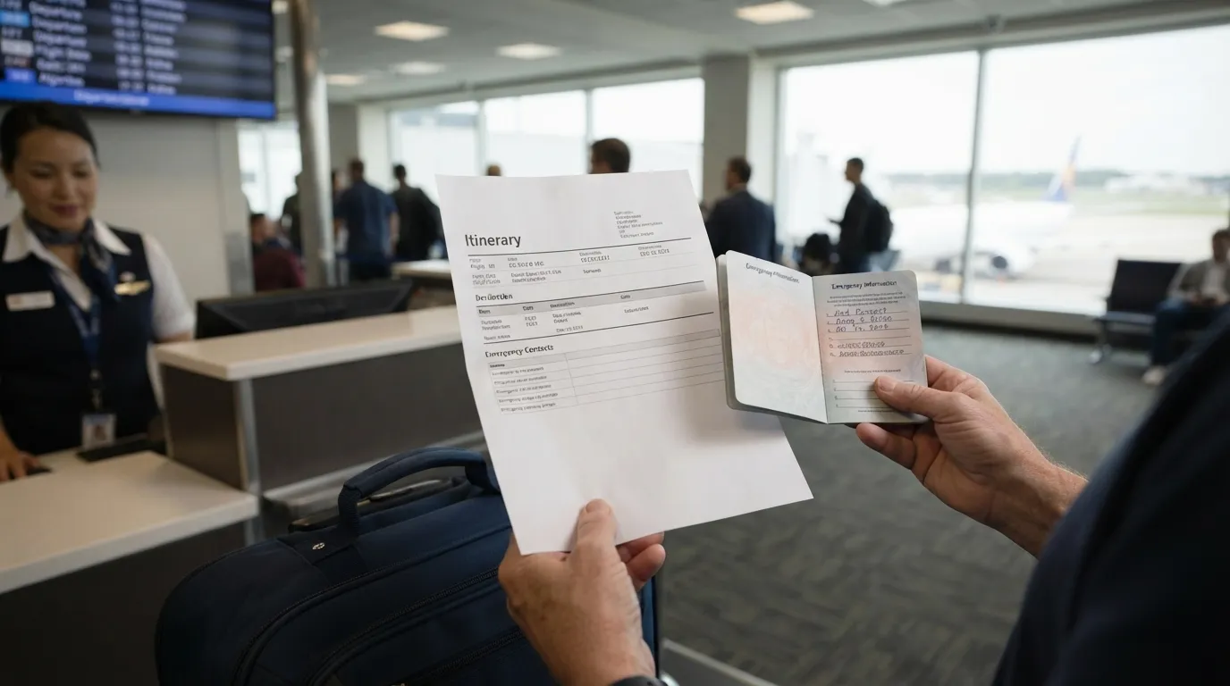 #11 - A Printed Itinerary With Emergency Contacts (Image Credits: Gemini)