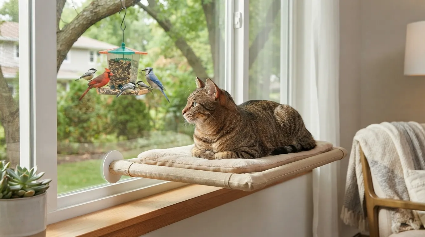 #6 - A Window Perch With an Outdoor View (Image Credits: Gemini)