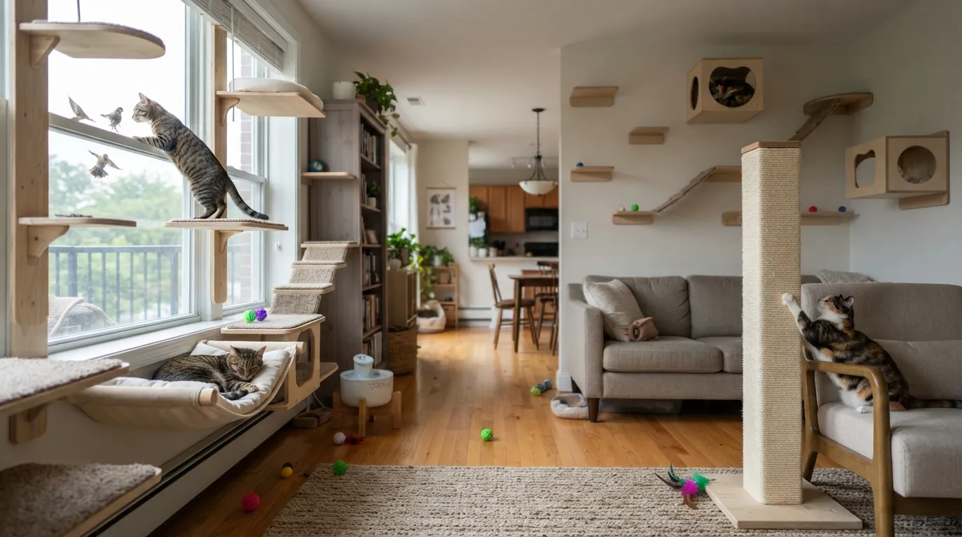 #1 - A Genuinely Cat-Proofed, Enriched Home Layout (Image Credits: Gemini)