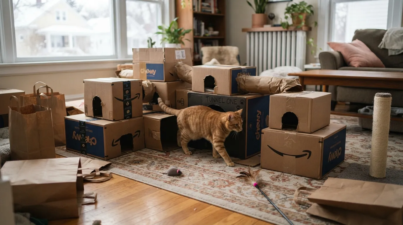 #6 - Build an Obstacle Course Out of Cardboard (Image Credits: Gemini)