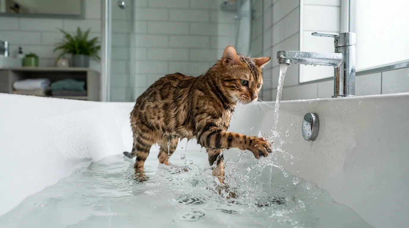 #7 - A Love of Water That Defies Cat Stereotypes (Image Credits: Gemini)