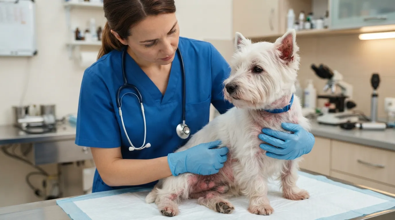 #7 - Allergic Skin Disease Is the Condition Vets Treat Most in Purebreds (Image Credits: Gemini)