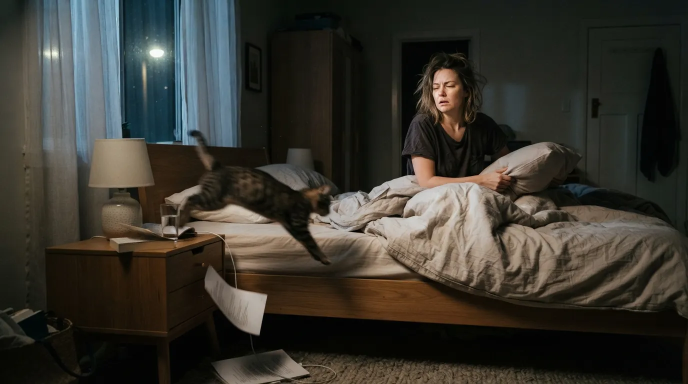 #5 - Waking Up at 3 AM Because the Cat Has the Zoomies (Image Credits: Gemini)