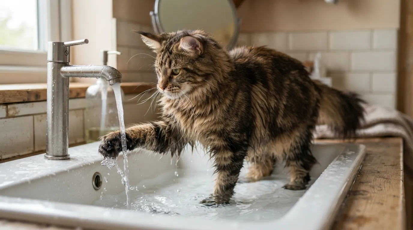 #5 - Maine Coons Were Essentially Built for Water (Image Credits: Gemini)
