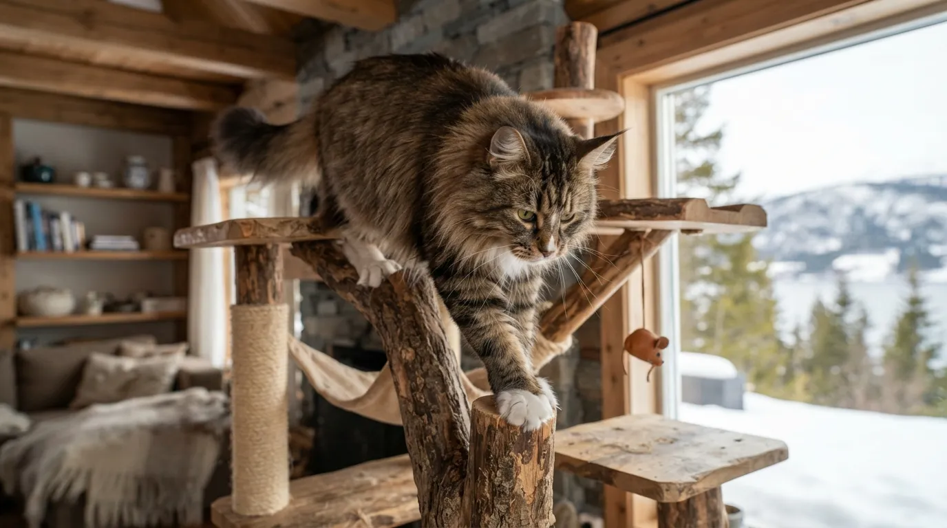 #3 - Norwegian Forest Cats Carry Viking-Level Instincts (Image Credits: Gemini)