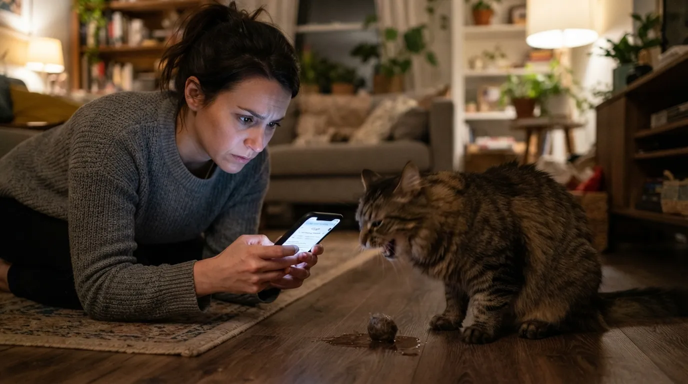 #11 - You Google Mid-Hairball to Confirm It's "Normal" (Image Credits: Gemini)