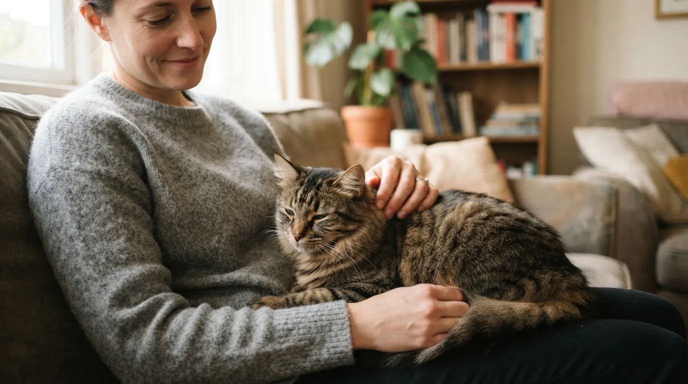 Way #4 - Petting a Cat Drops Cortisol Measurably in Minutes (Image Credits: Gemini)