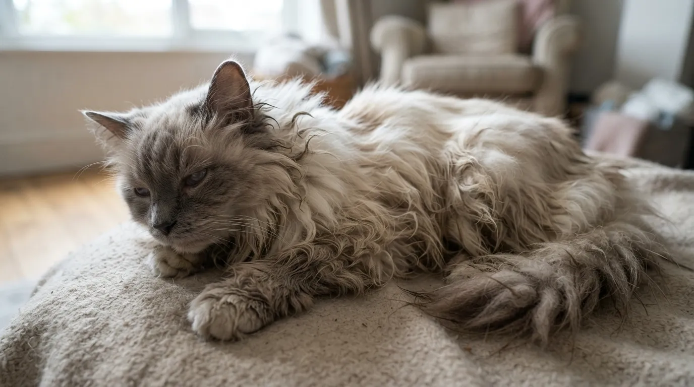#10 - Neglected Grooming and a Dull, Matted Coat (Image Credits: Gemini)