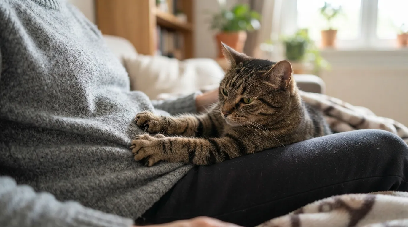 #10 - Kneading Your Lap or Chest (Image Credits: Gemini)