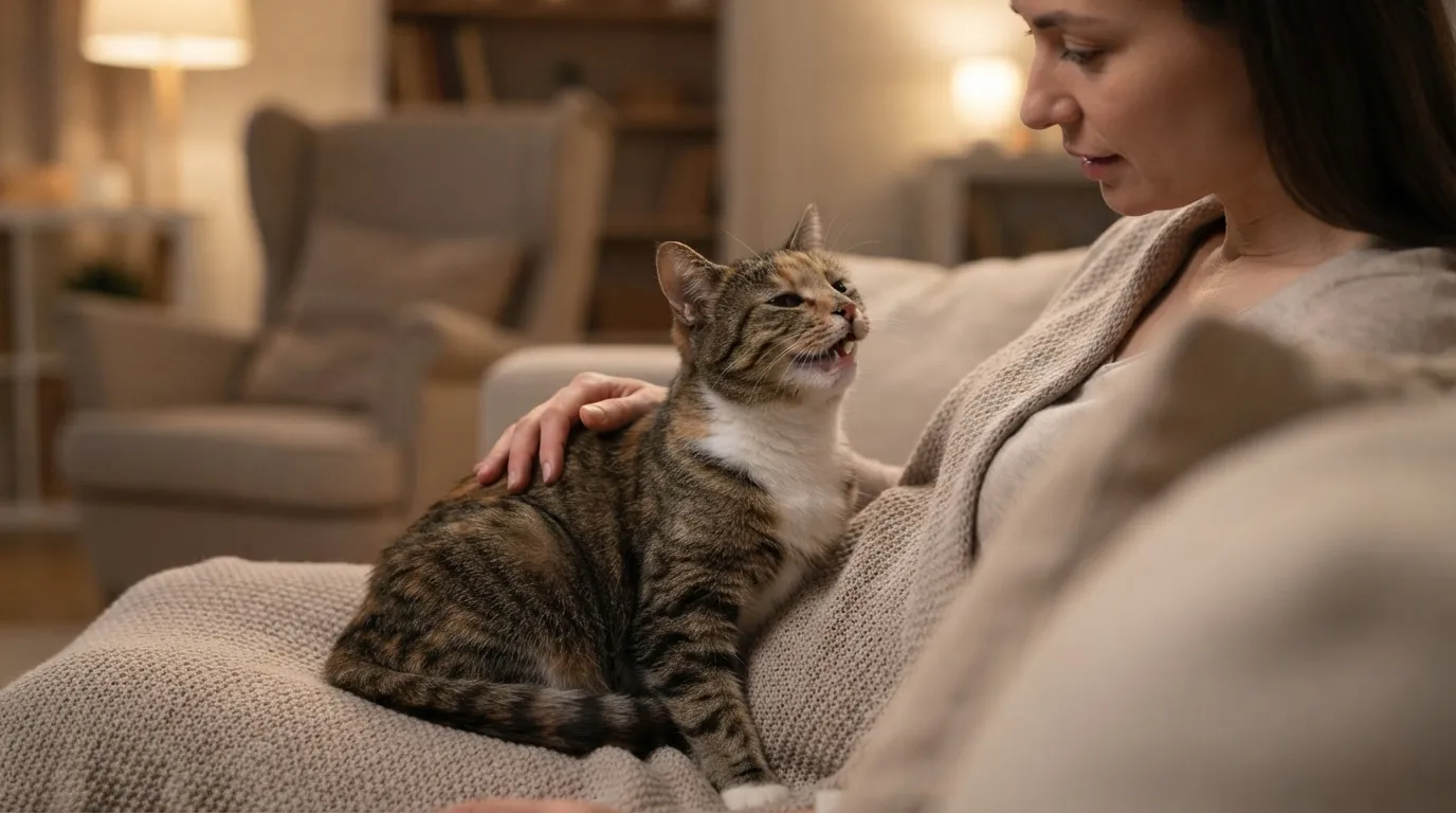 #9 - Unusual Vocalization: Softer, More Frequent Meows (Image Credits: Gemini)