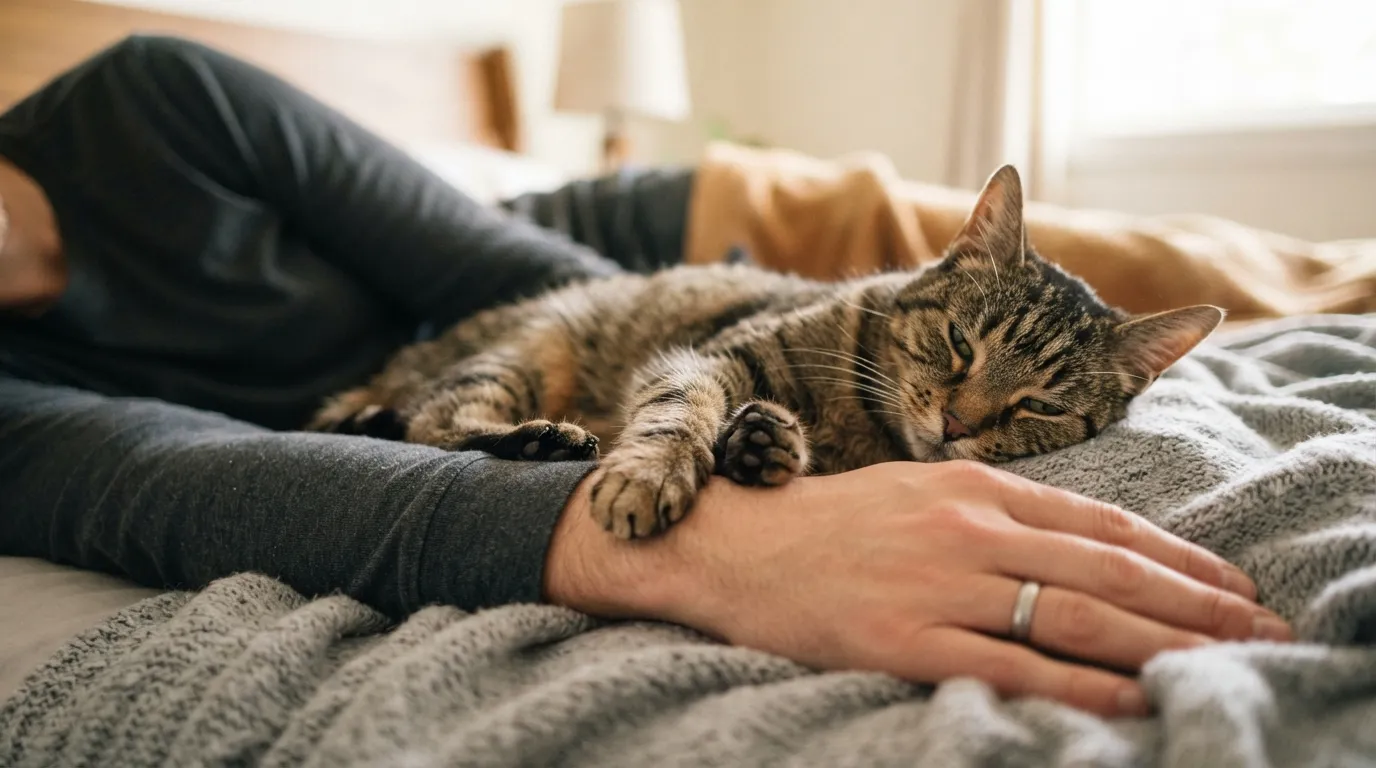 #4 - Resting a Paw on You While Sleeping (Image Credits: Gemini)
