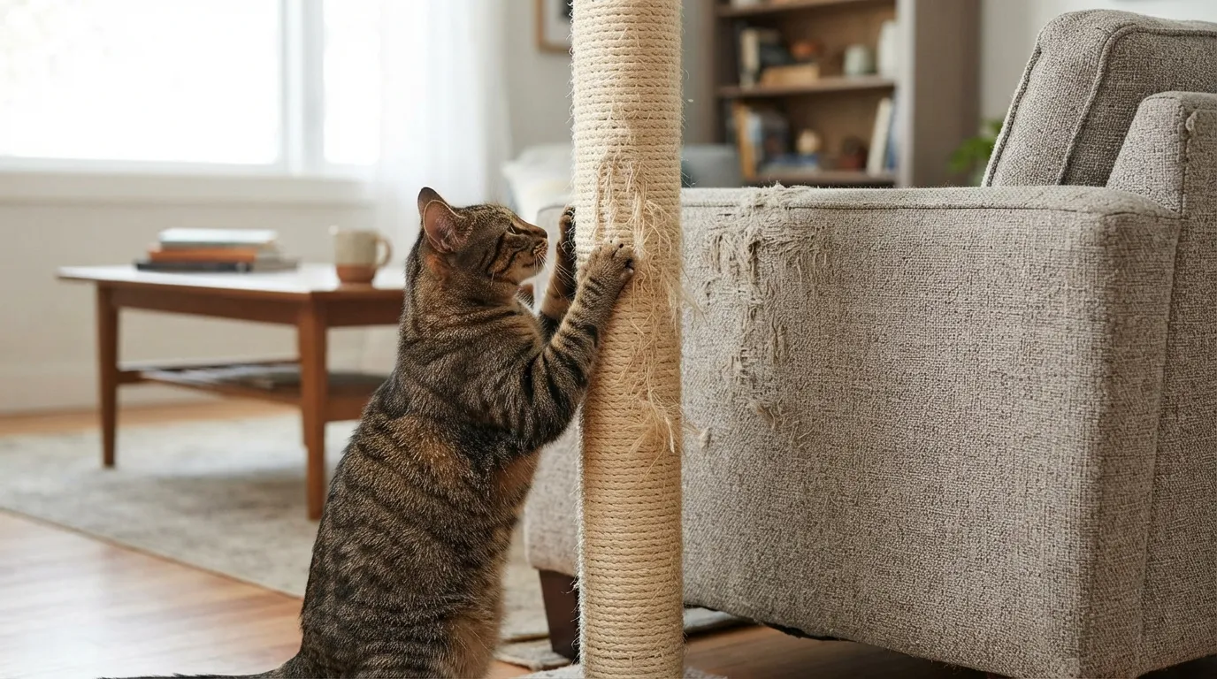 #7 - Scratching Is Non-Negotiable. Redirect It or Lose the Couch. (Image Credits: Gemini)
