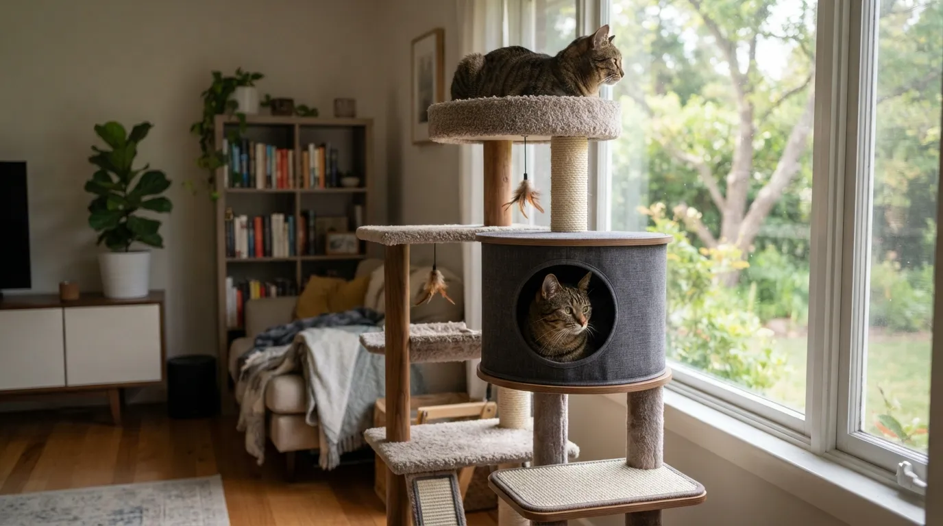 #6 – Provide Vertical Space and Hiding Spots (Image Credits: Gemini)