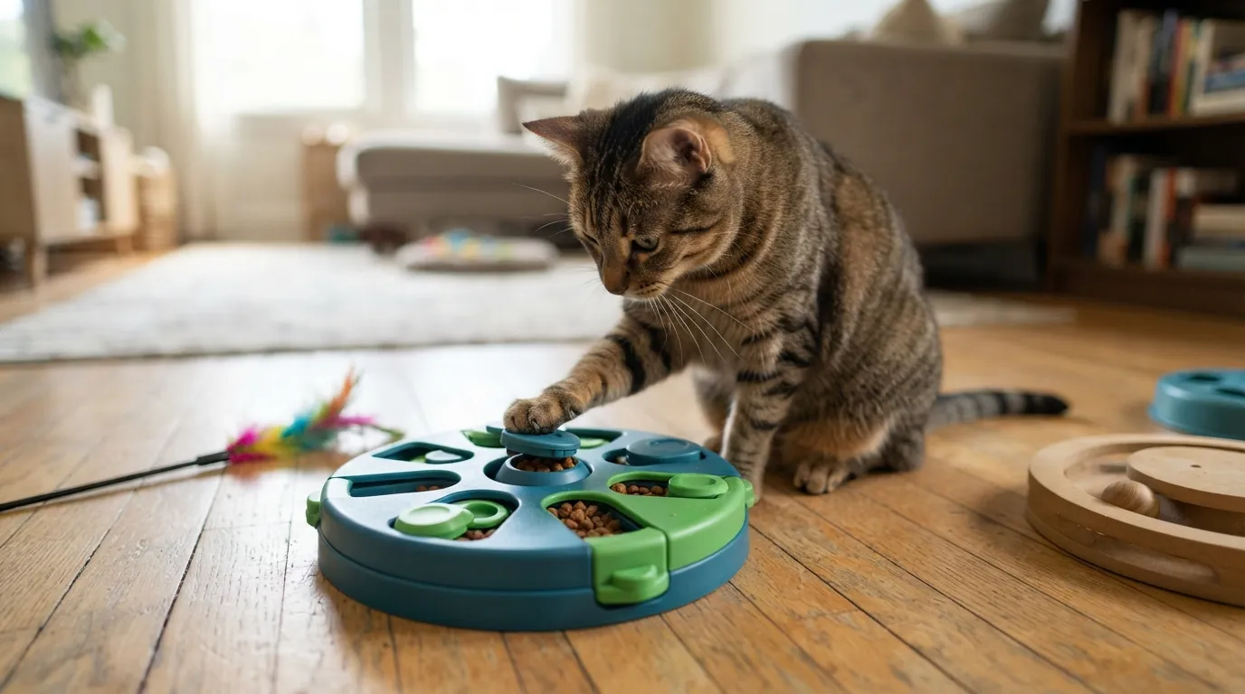 #3 – Rotate Puzzle Feeders and Interactive Toys (Image Credits: Gemini)