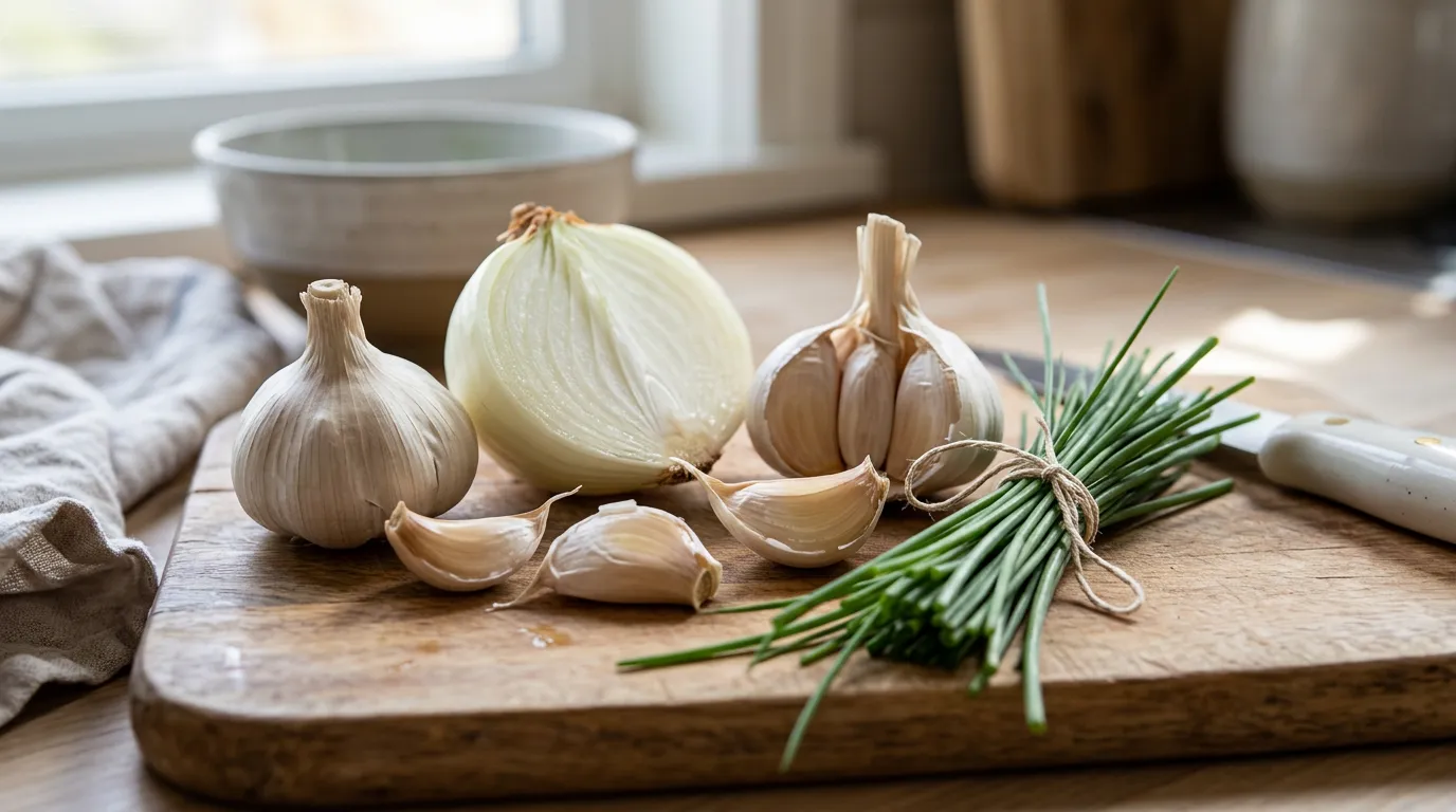 10. Onions, Garlic, and Chives (Image Credits: Gemini)