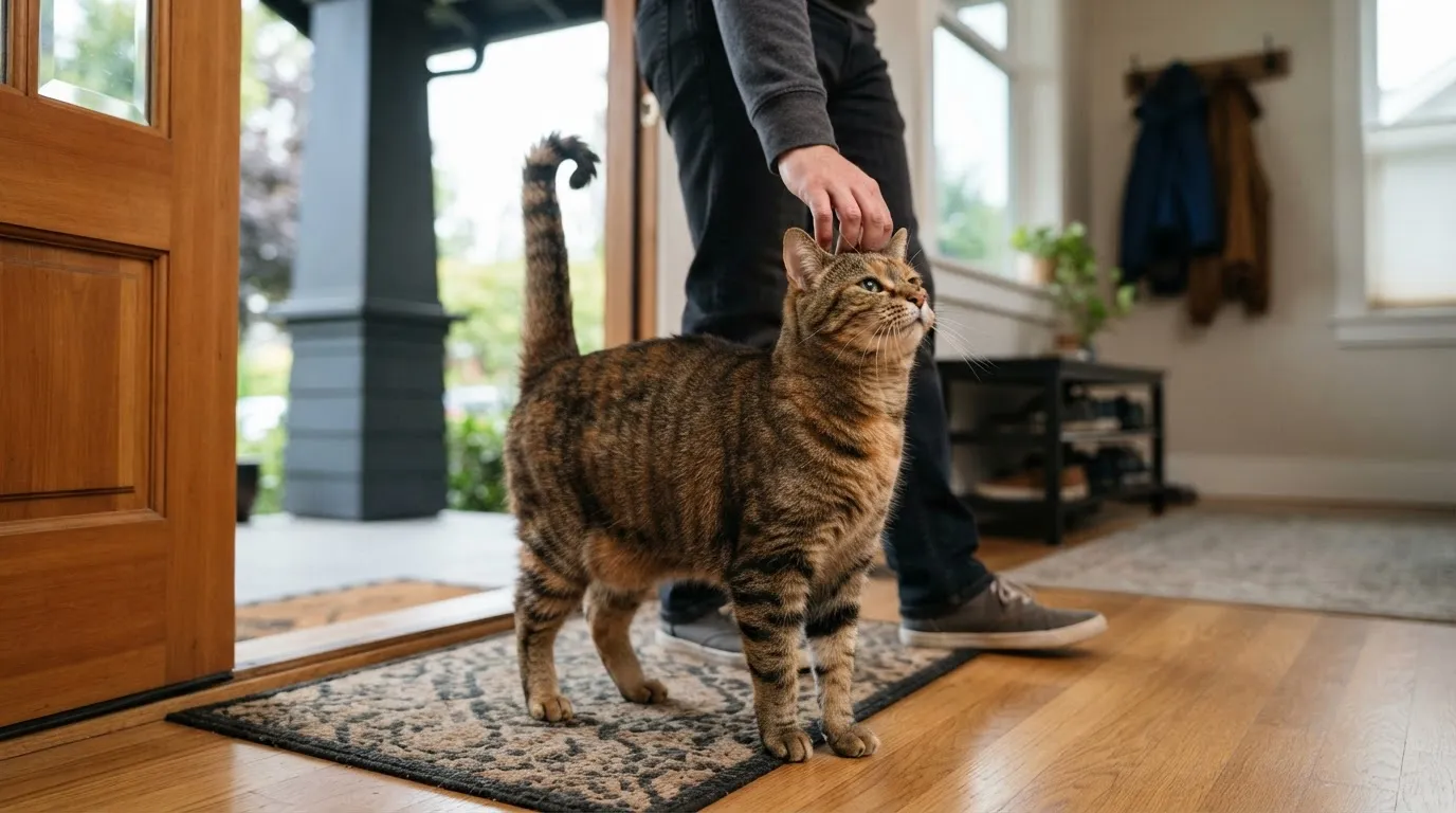 #8 - The Upright Tail Greeting at the Door (Image Credits: Gemini)