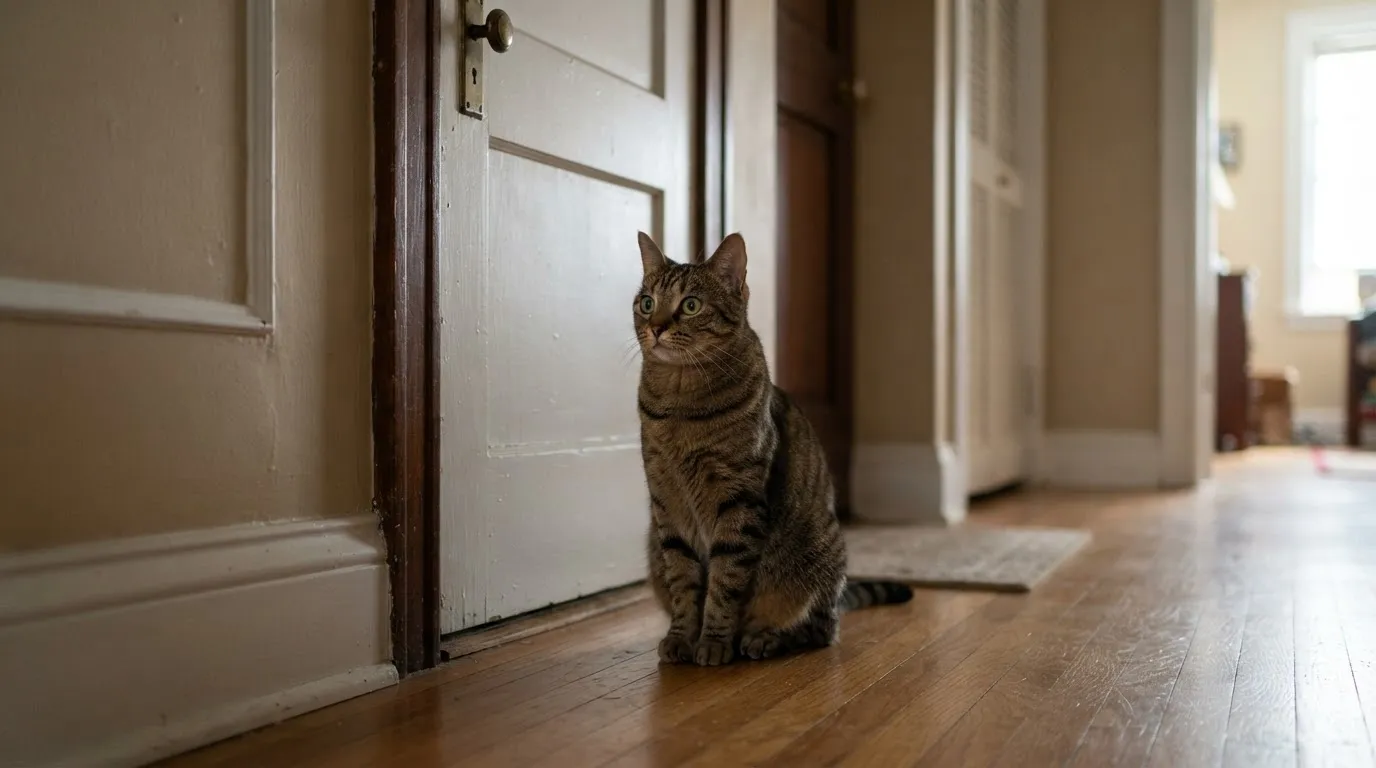 #14 - The Freeze-and-Stare at the Door (Image Credits: Gemini)