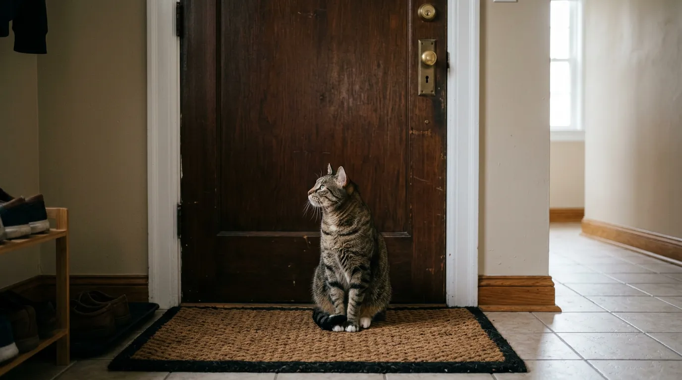 #6 - Sitting and Waiting at the Door (Image Credits: Gemini)
