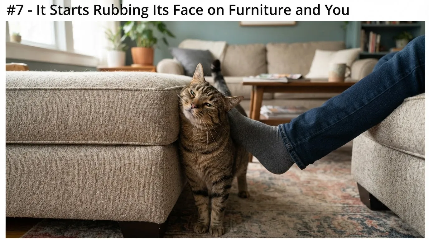 #7 - It Starts Rubbing Its Face on Furniture and You (Image Credits: Gemini)