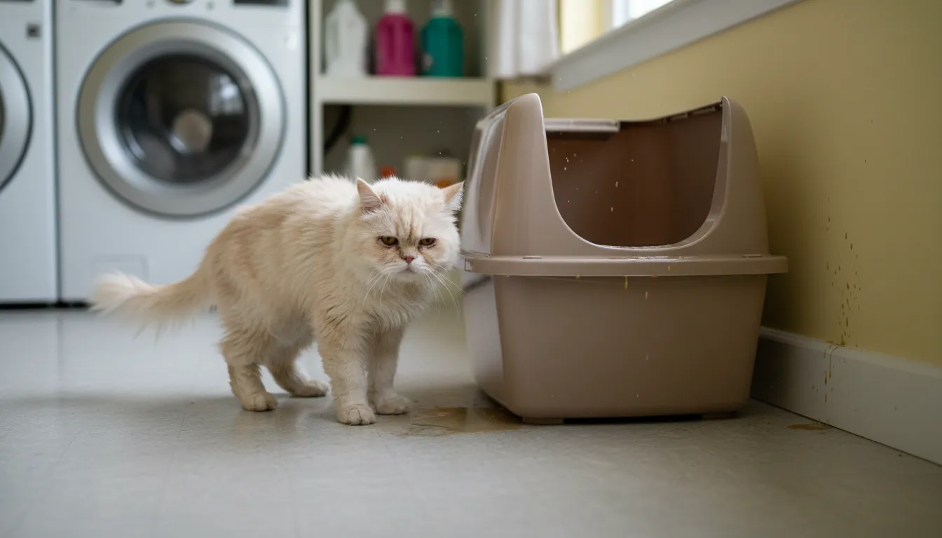 #9: Litter Box Avoidance or Missed Shots (Image Credits: Gemini)