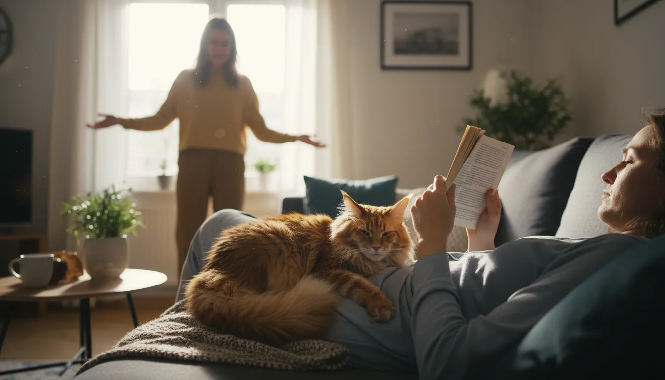 #4 - Unwanted Interaction Pushes Cats Toward One Person (Image Credits: Gemini)