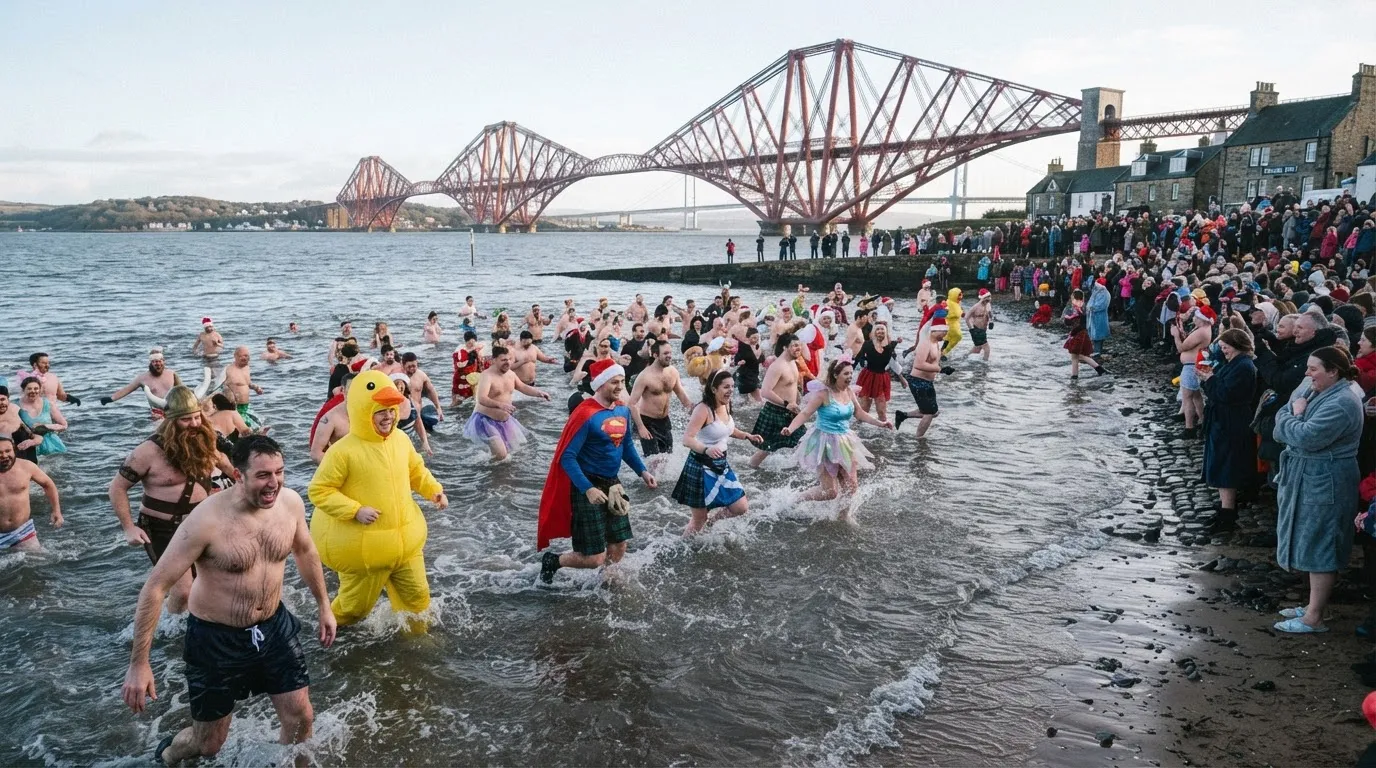 #7: The Loony Dook, a Scottish New Year "Tradition" That Started as a Joke (Image Credits: Gemini)