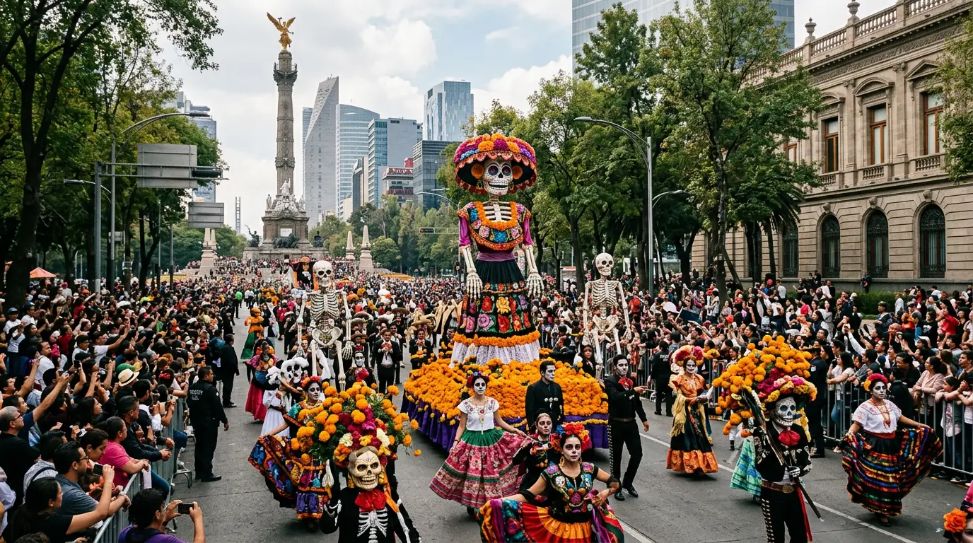 #1: Mexico City's Day of the Dead Parade, Born From a James Bond Movie (Image Credits: Gemini)