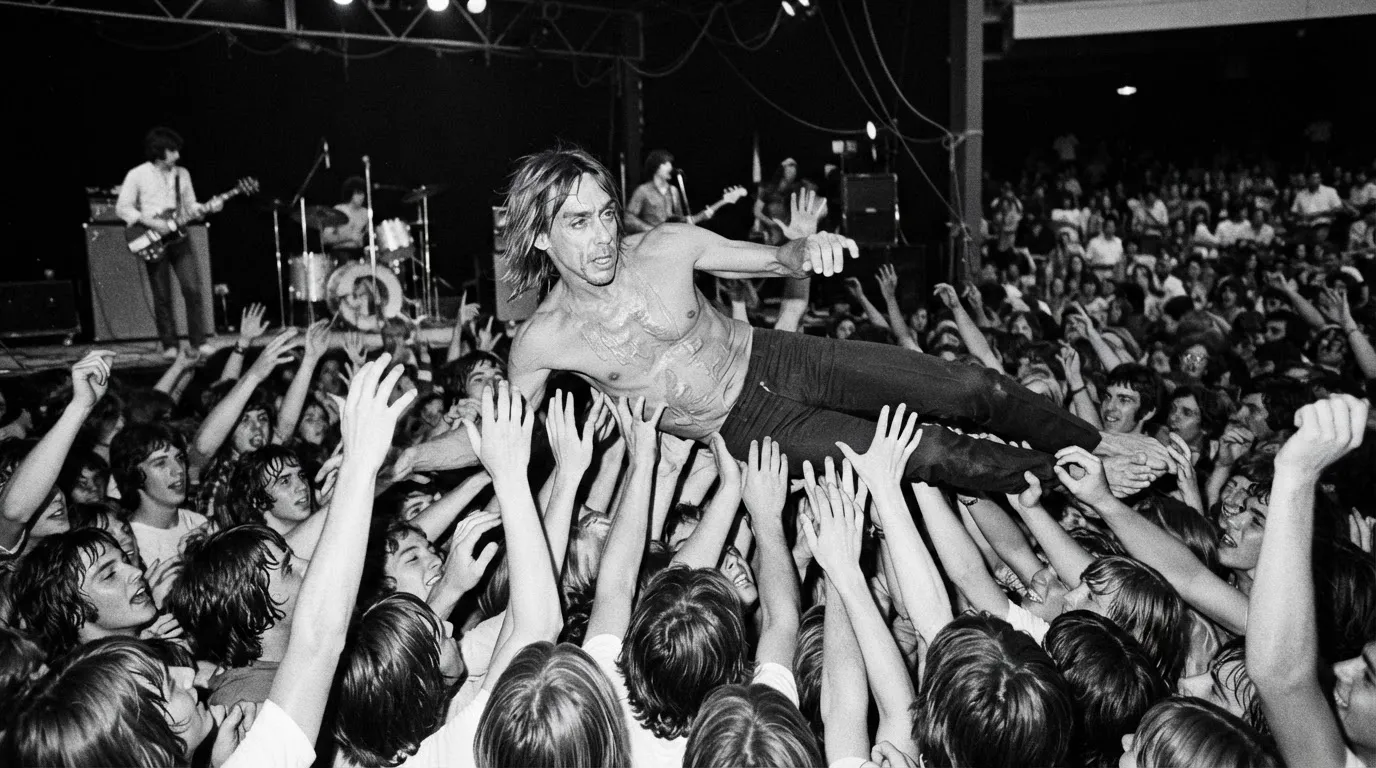 #10 - Crowd Surfing at Iggy Pop's 1970 Cincinnati Show (Image Credits: Gemini)