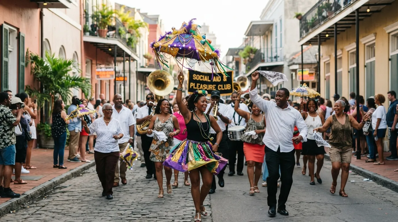 #9 - Second-Line Umbrellas and Handkerchiefs (Image Credits: Gemini)