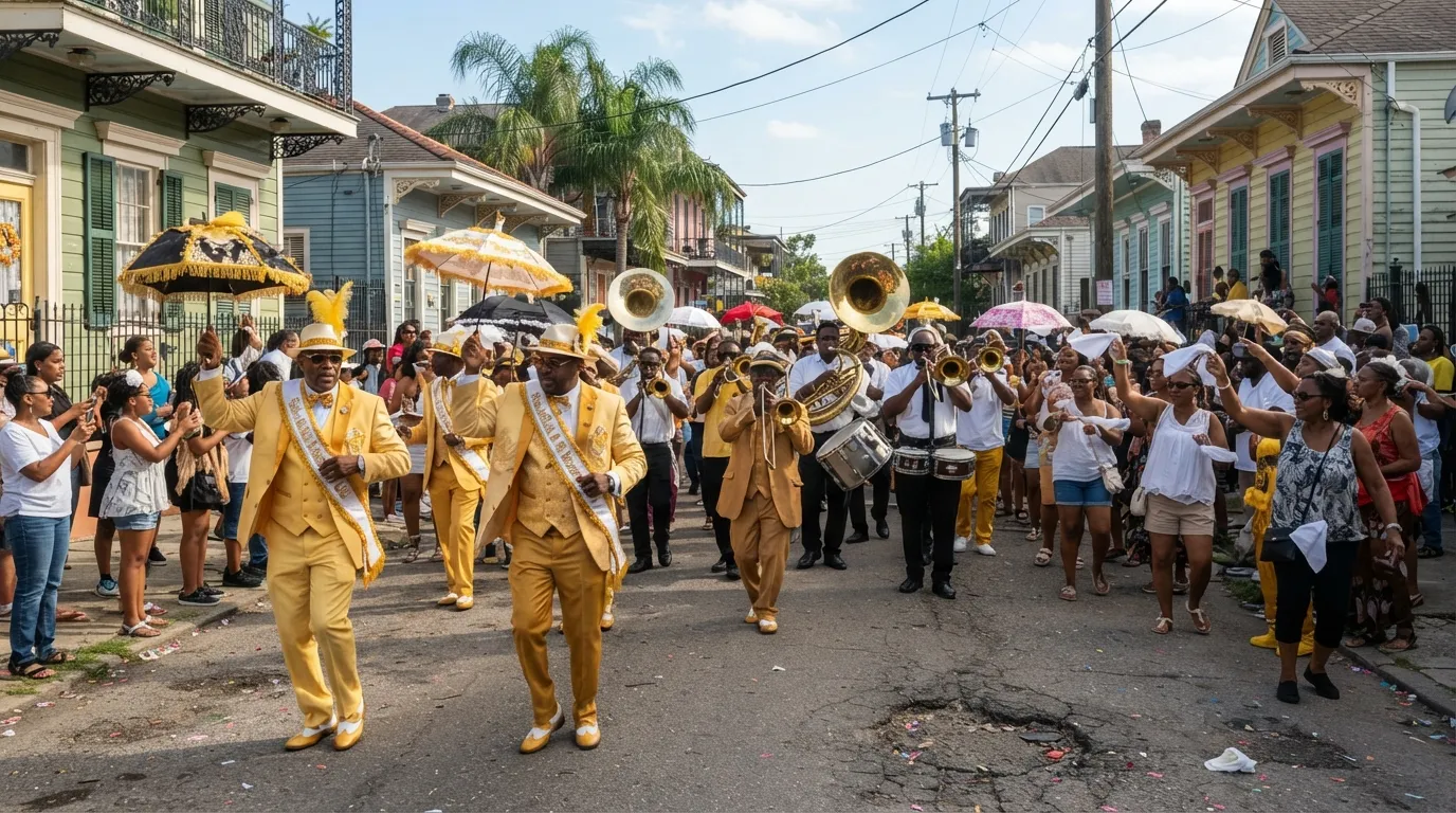 #5 - Social Aid & Pleasure Club Parades (Image Credits: Gemini)