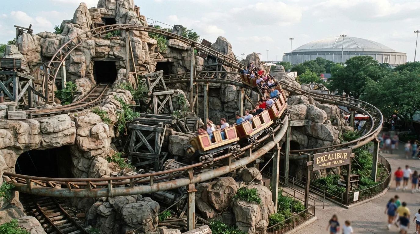 #11 - Excalibur Mine Train at AstroWorld (Image Credits: Gemini)