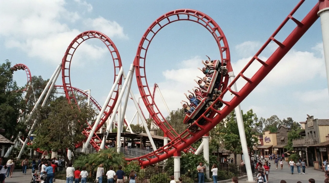 #4 - Corkscrew at Knott’s Berry Farm (Image Credits: Gemini)