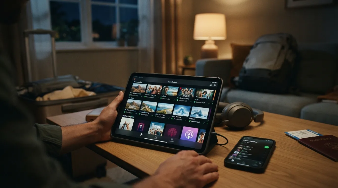 #3 - Download Netflix Shows and Spotify Playlists Before You Go (Image Credits: Gemini)