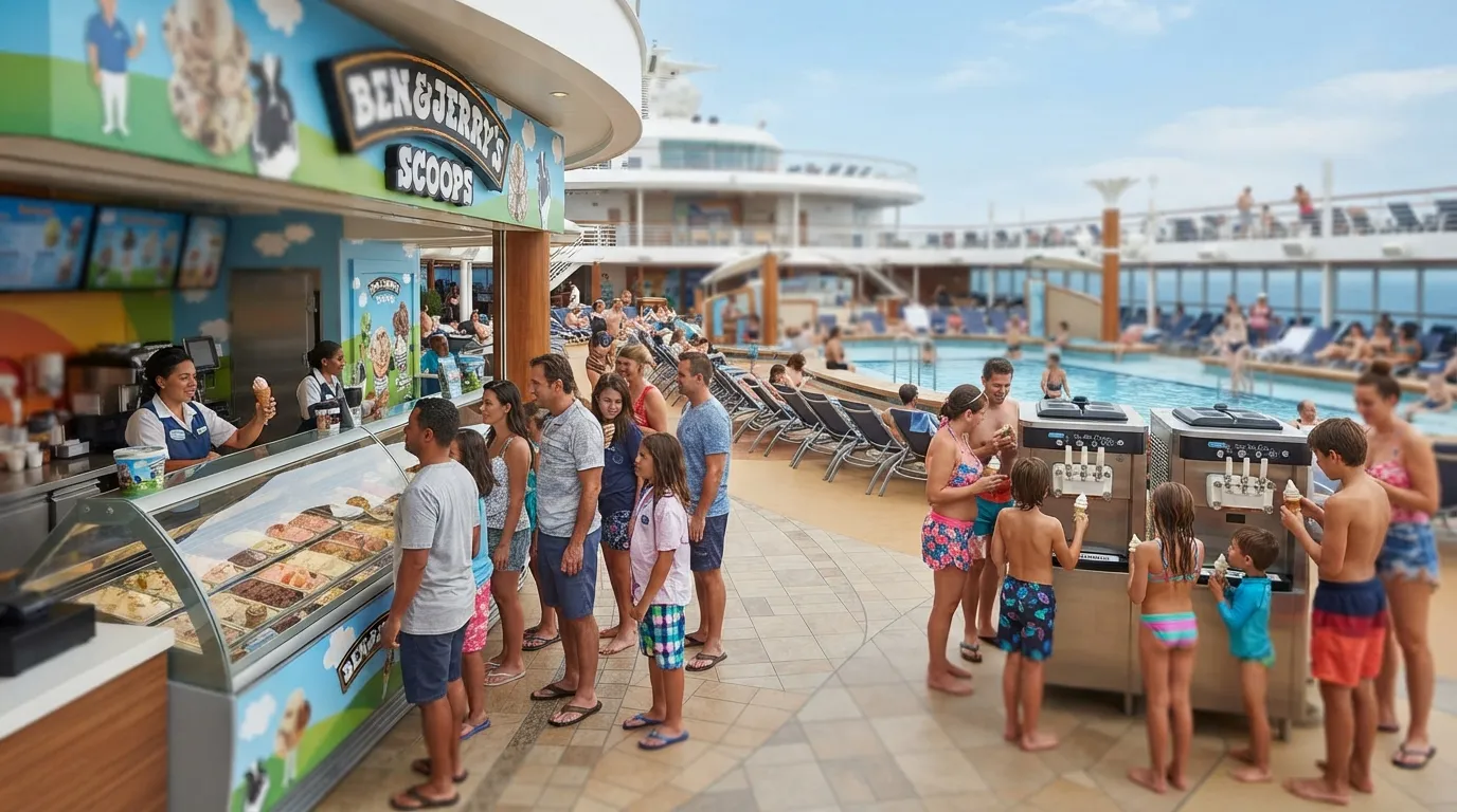 #4 - Ben & Jerry's Scoops on Royal Caribbean While Soft-Serve Stays Free (Image Credits: Gemini)