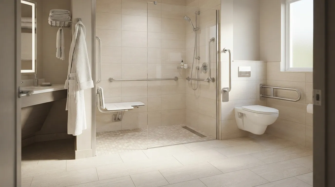 #4 - Accessible Features Like Grab Bars or a Walk-In Shower (Image Credits: Gemini)