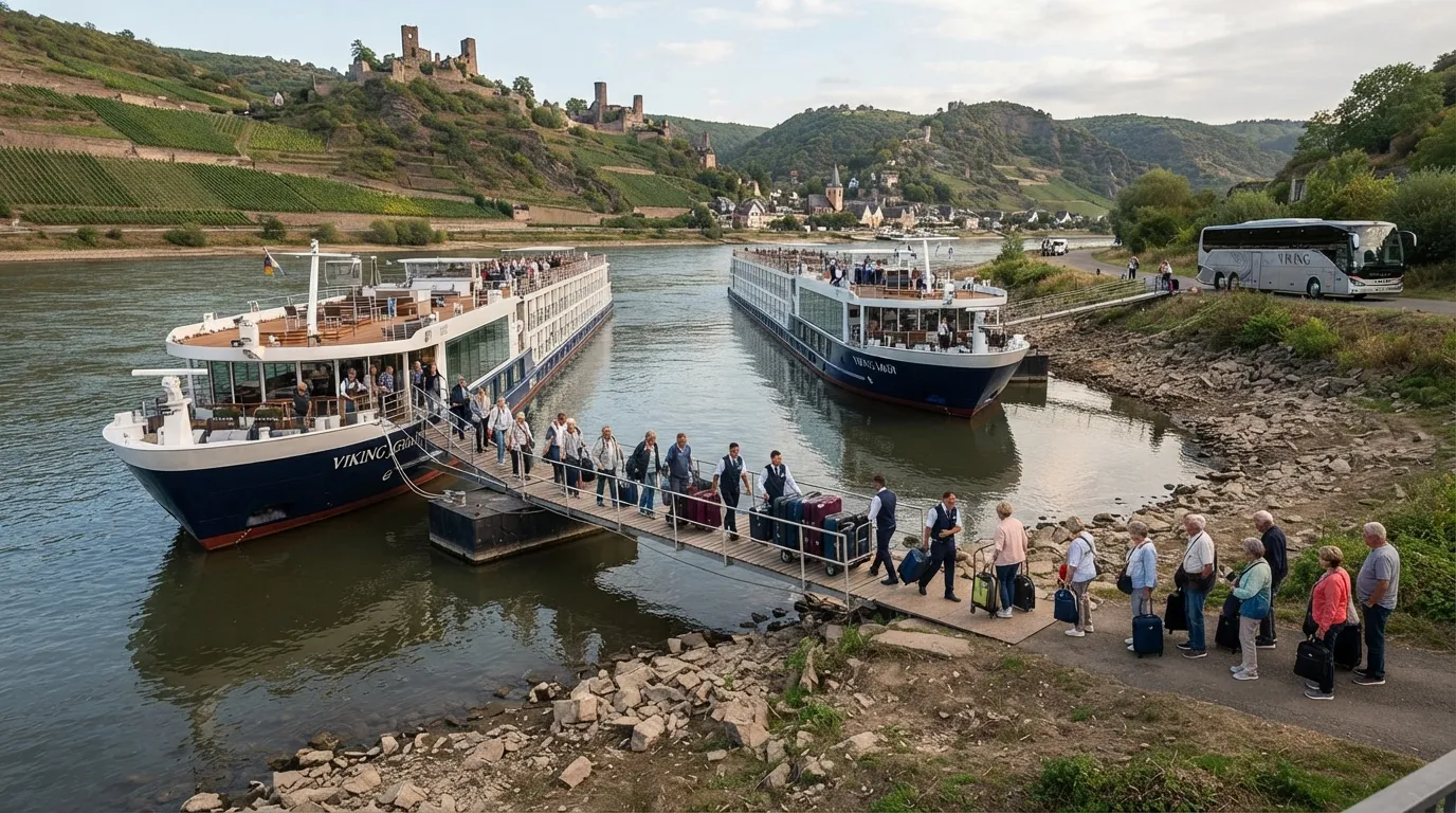 #7 - Ship Swaps During Low Water on the Rhine (Image Credits: Gemini)
