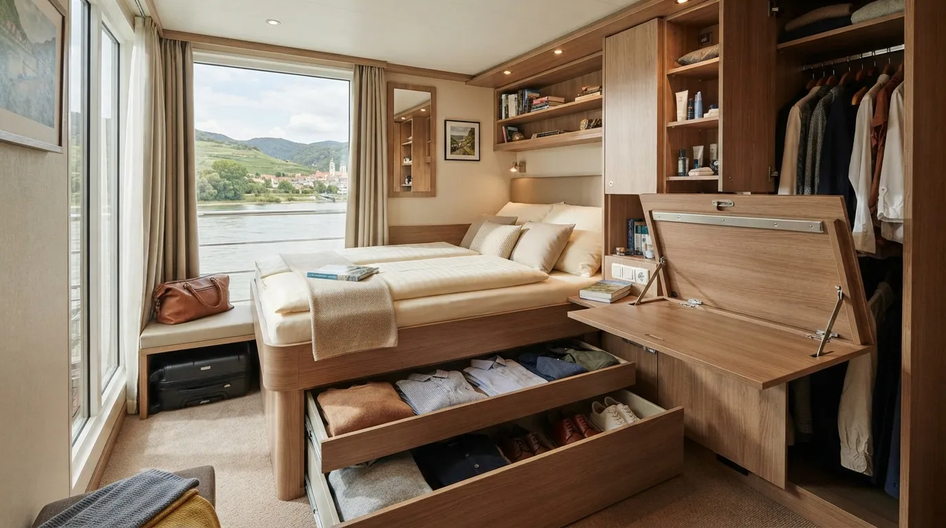 #6 - Clever Storage Solutions in Compact Cabins (Image Credits: Gemini)