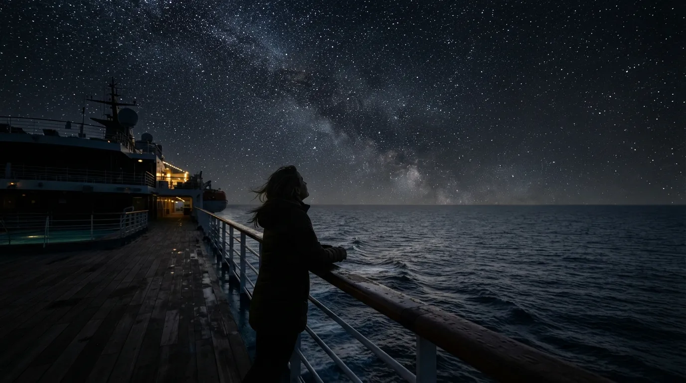 #2 - The night sky at sea with no city lights (Image Credits: Gemini)