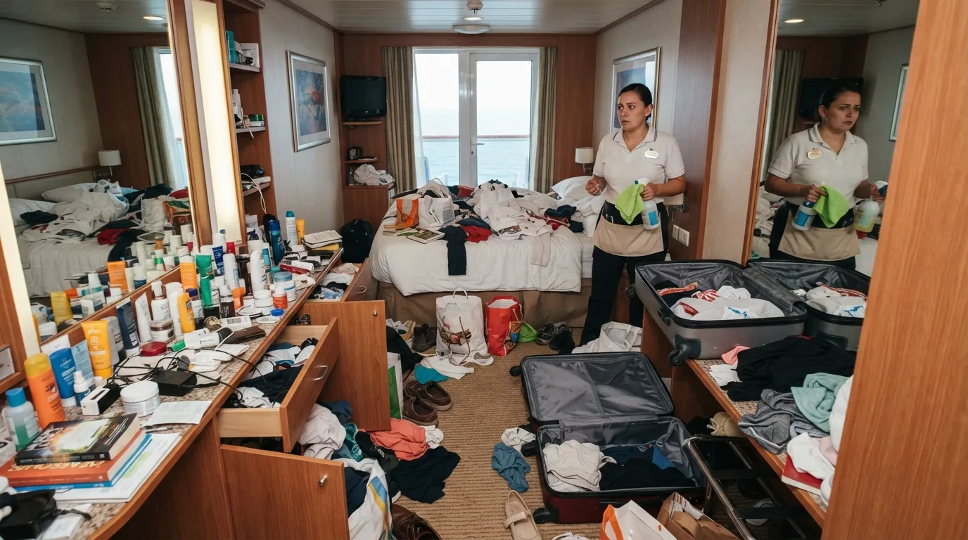 #3 - Using the cabin as a personal storage area with items everywhere (Image Credits: Gemini)