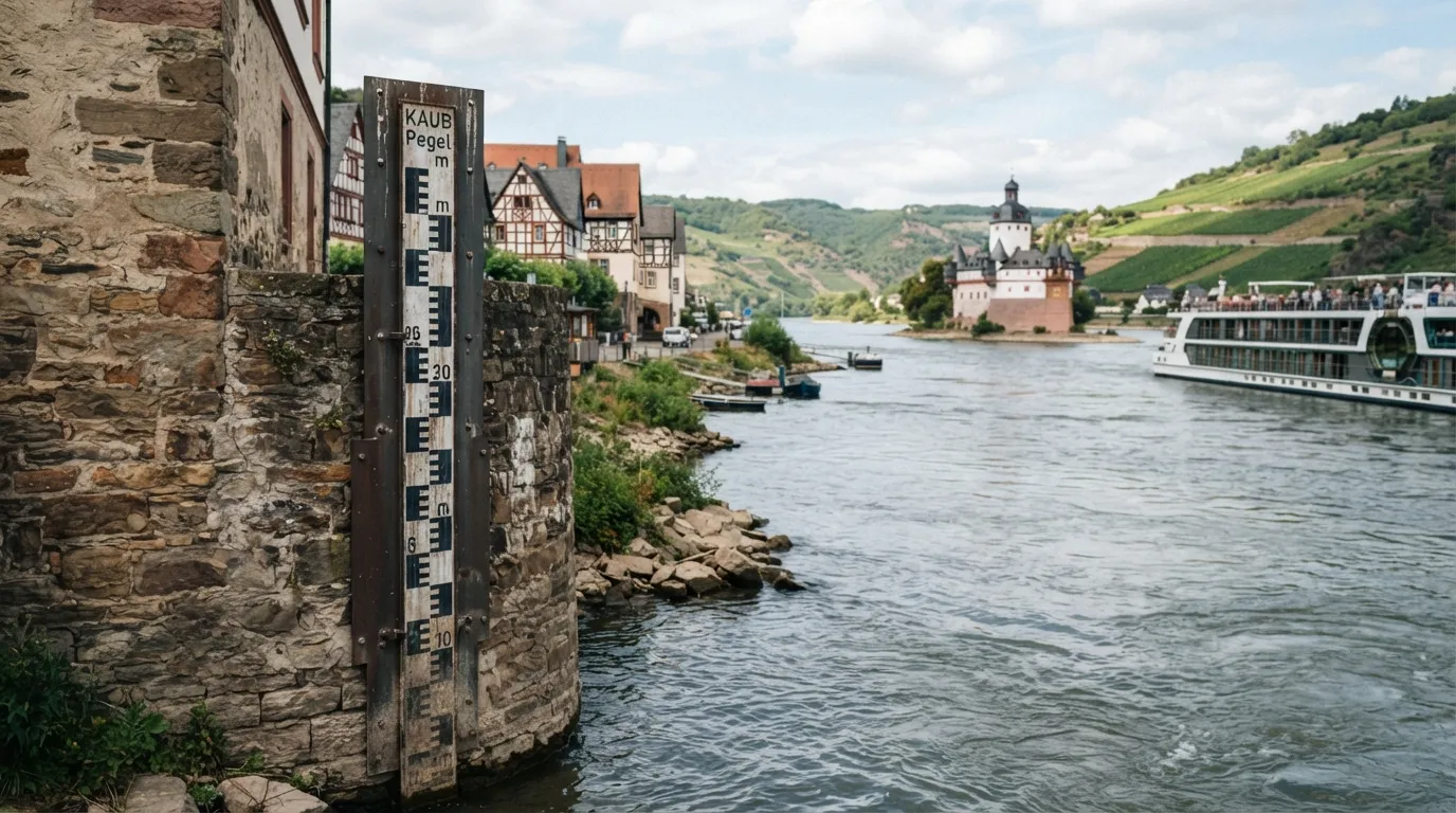 #7 - Daily Water Level Checks at the Kaub Gauge on the Rhine (Image Credits: Gemini)